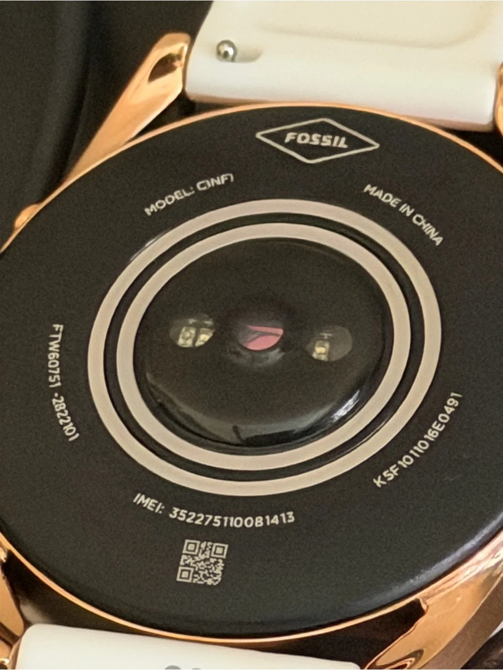 Fossil Pink Silicone LTE Smartwatch with Rose Gold Case